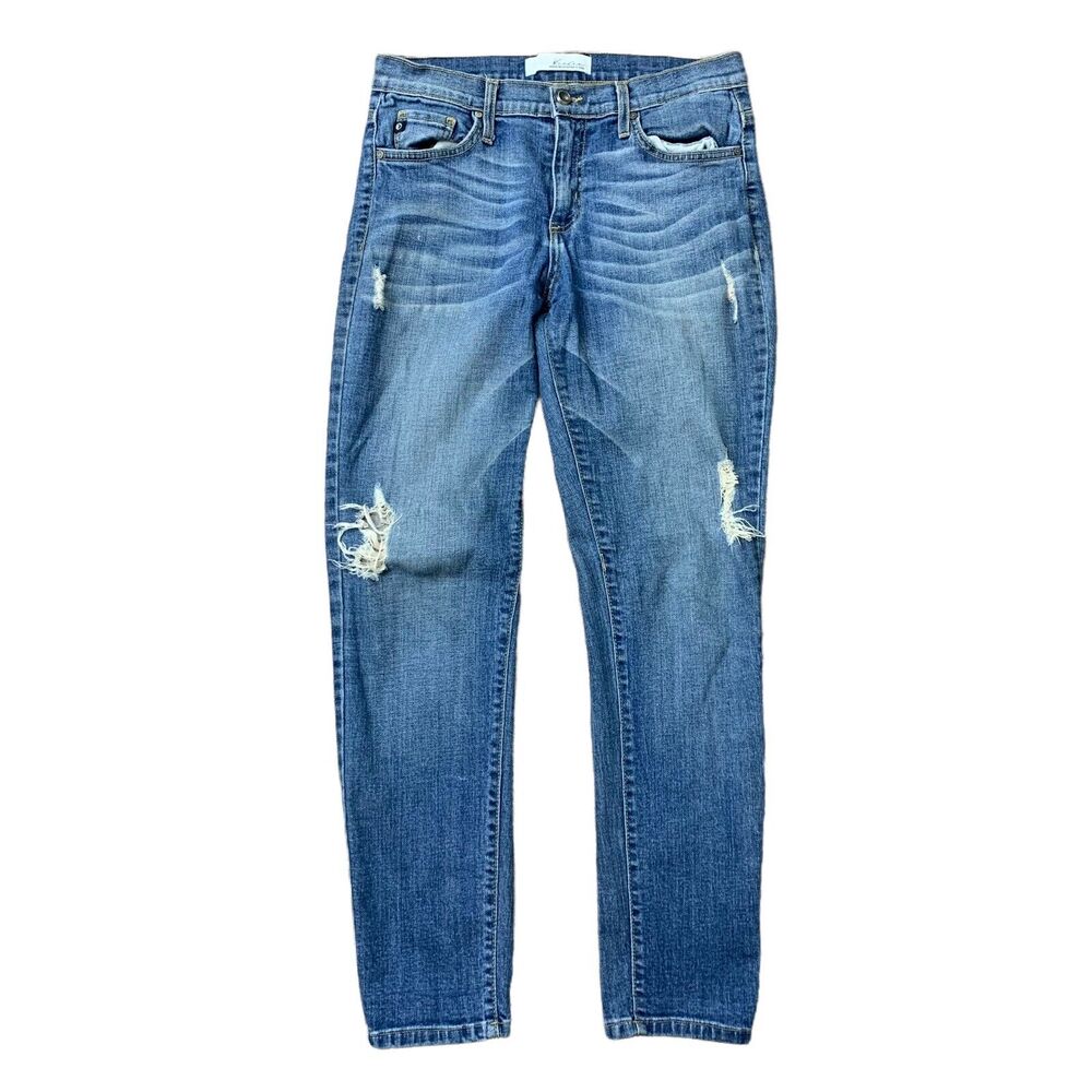 KanCan Sz 5 Jeggings Distressed Holes Stretchy Denim Blue Jean Mid Rise Women’s